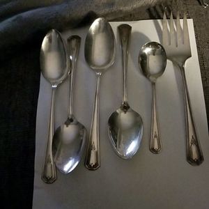 Shelton Oneida 1935 Vintage Art Deco Silverplated Serving Pieces 6 items